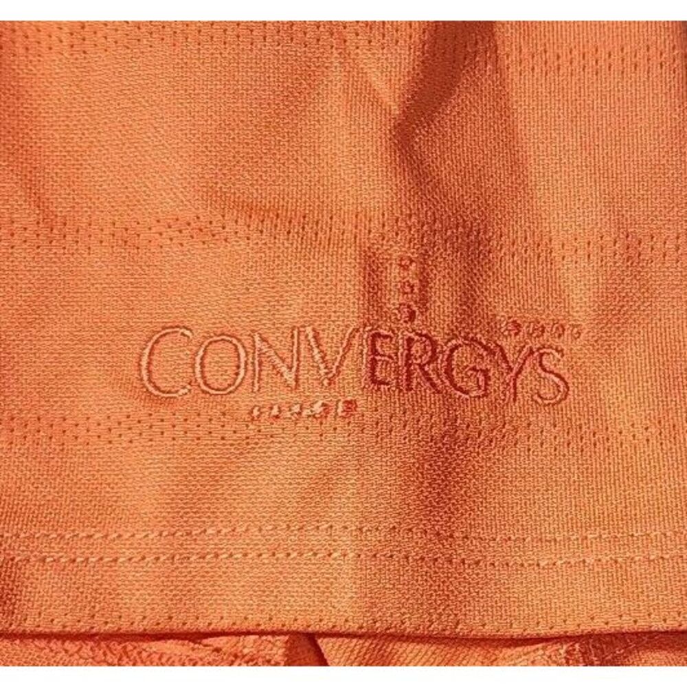 Callaway Convergys Polo Golf Shirt Womens Medium‎ Orange Casual Logo - Picture 5 of 10